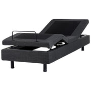 Letto elettrico singolo in poliestere grigio scuro regolabile con telecomando senza testata 80 x 200 cm stile moderno