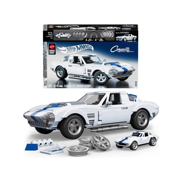 Costruzioni mattel jgr31 brick shop hot wheels elite corvette grand sp