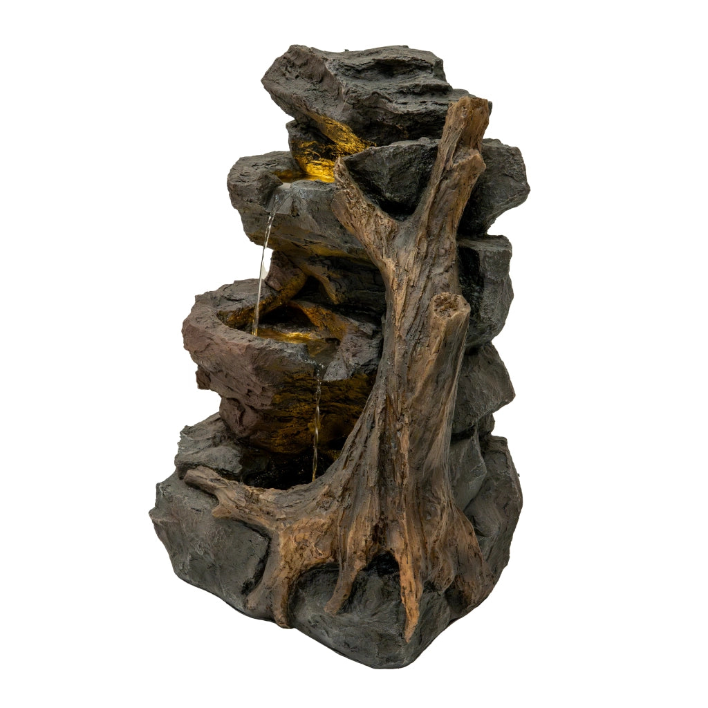Fontana da Giardino Elettrica con LED e Cascata – Willow Springs