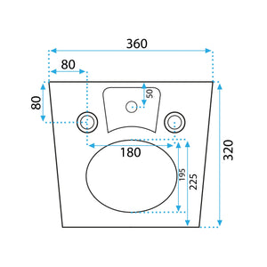 Bidet Sospeso Carlo Mini Black Shiny