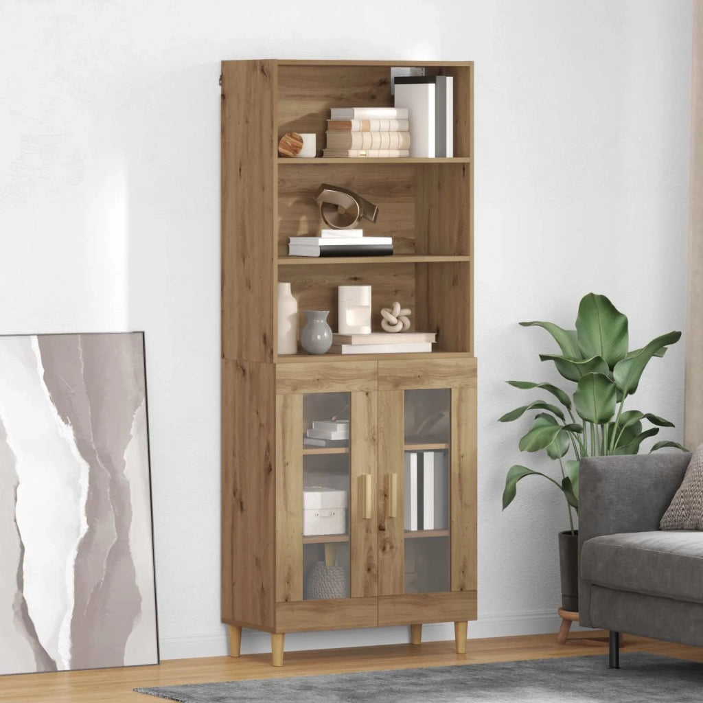 Credenza-Buffet-Armadio da cucina Rovere artigianale 69,5 x 32,5 x 180 cm 208108