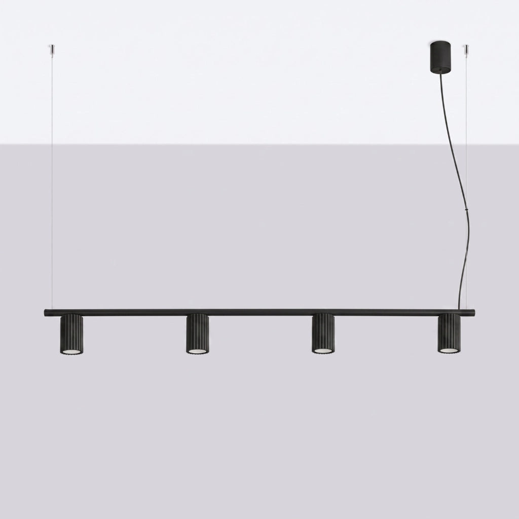 Lampadario KARBON 4 nero