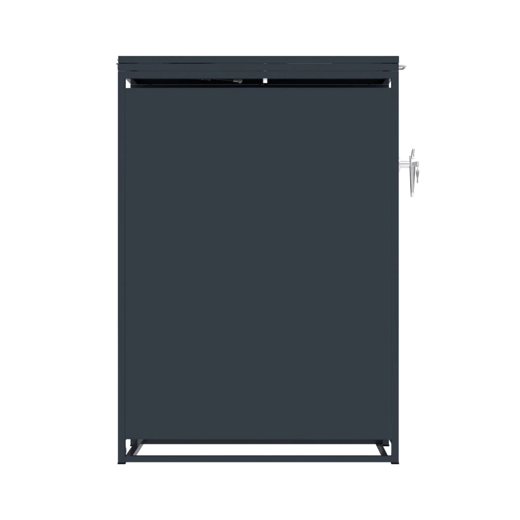 Copribidone Singolo 240 L Acciaio Zincato Antracite Effetto Legno Grigio