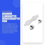 Adattatore riduttore per tubi acquari - Acquario - Adattatore per tubi acquari - Adattatore per pompa aereazione - Acquario - Adatto per tubi 12/16 mm...