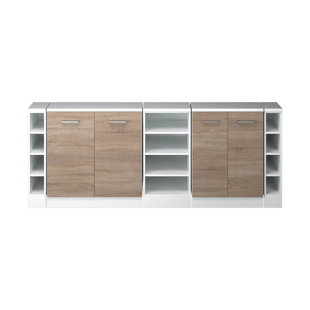 Set di mobili sottotetto Rion Sonoma/Bianco 210 cm Set di 5 carcasse armadio profondità 60 cm Vicco
