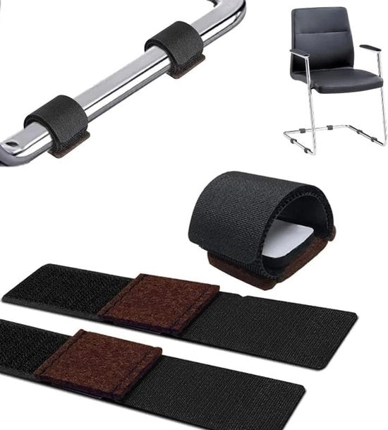 Kit di protezione per pavimenti da 24 pezzi - Attrito in velluto - Chiusura con nastro adesivo - Attrito per sedie - Protezione per pavimenti in legno - Riduce graffi e rumore