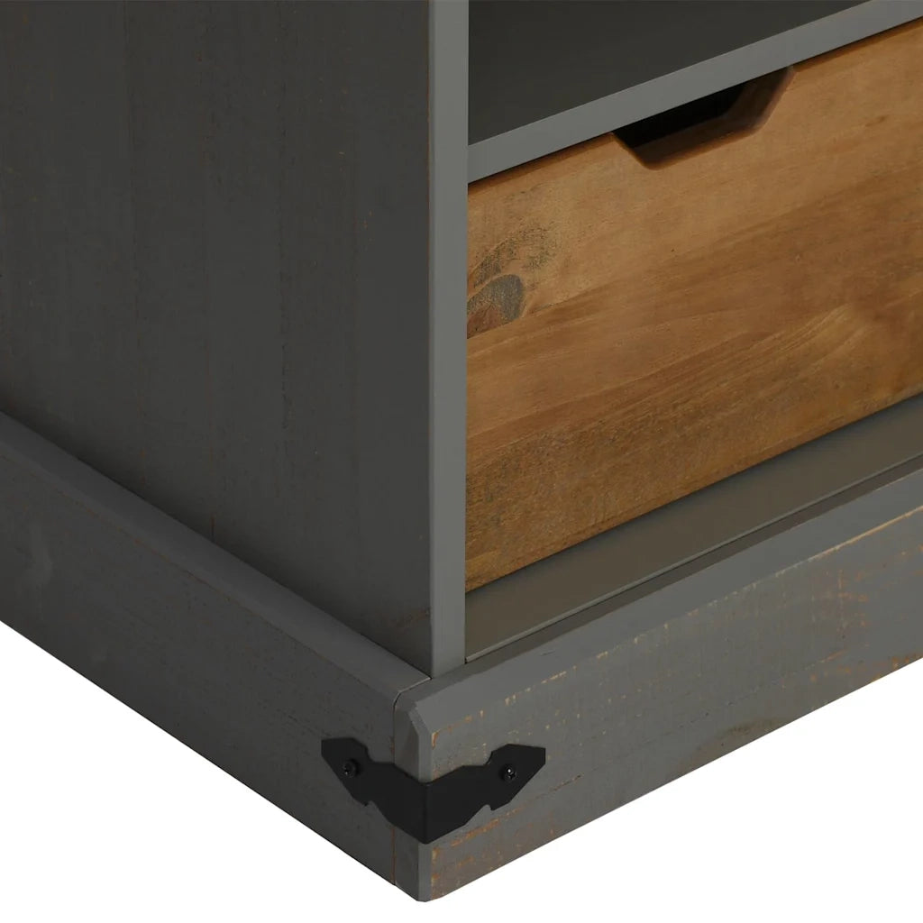 Mobile Porta TV HALDEN con Anta Scorrevole Grigio 110x40x60 cm 4018411