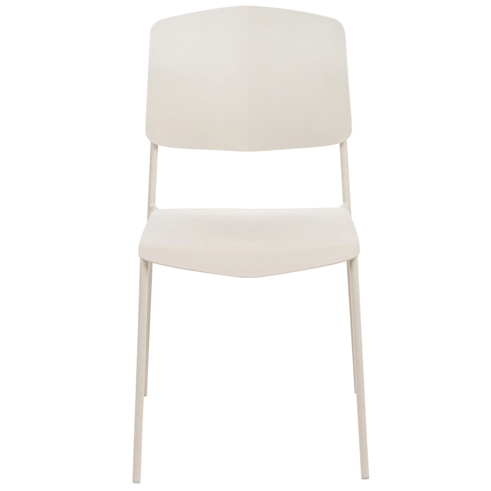 Set di 4 sedie da pranzo in plastica beige Design moderno e contemporaneo per la sala da pranzo