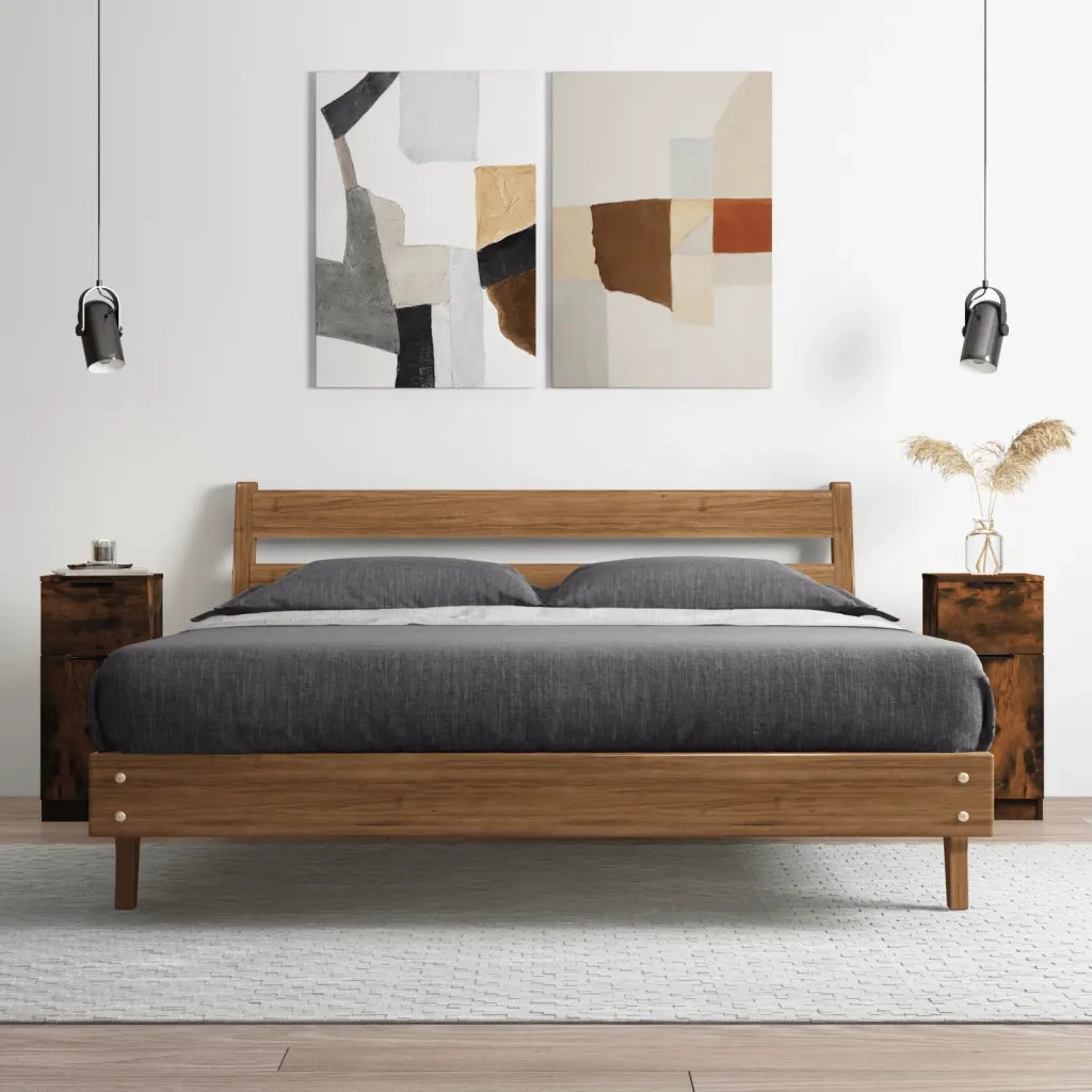 Credenza Rovere Fumo 30x30x70 cm in Legno Multistrato 817000
