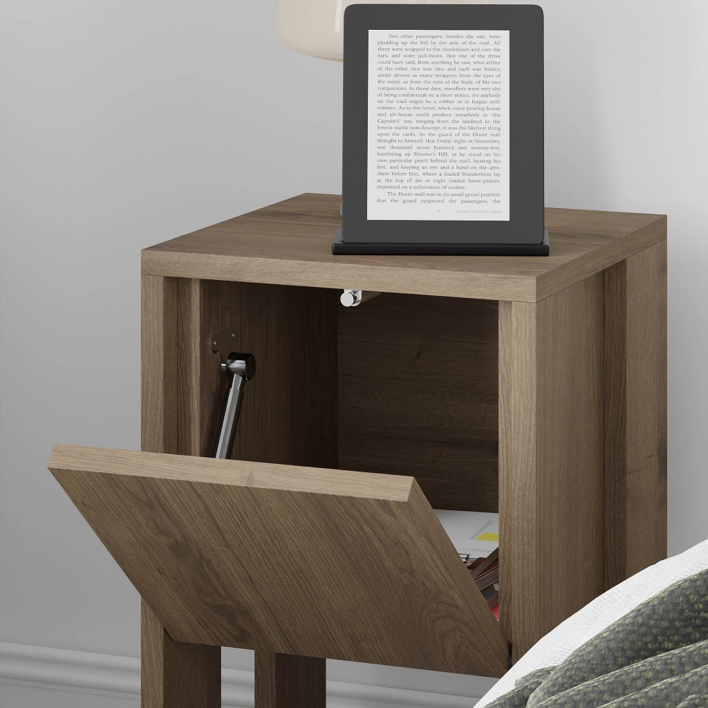 Comodino in legno "Ema" 30 x 30 x 55 cm - Hitit