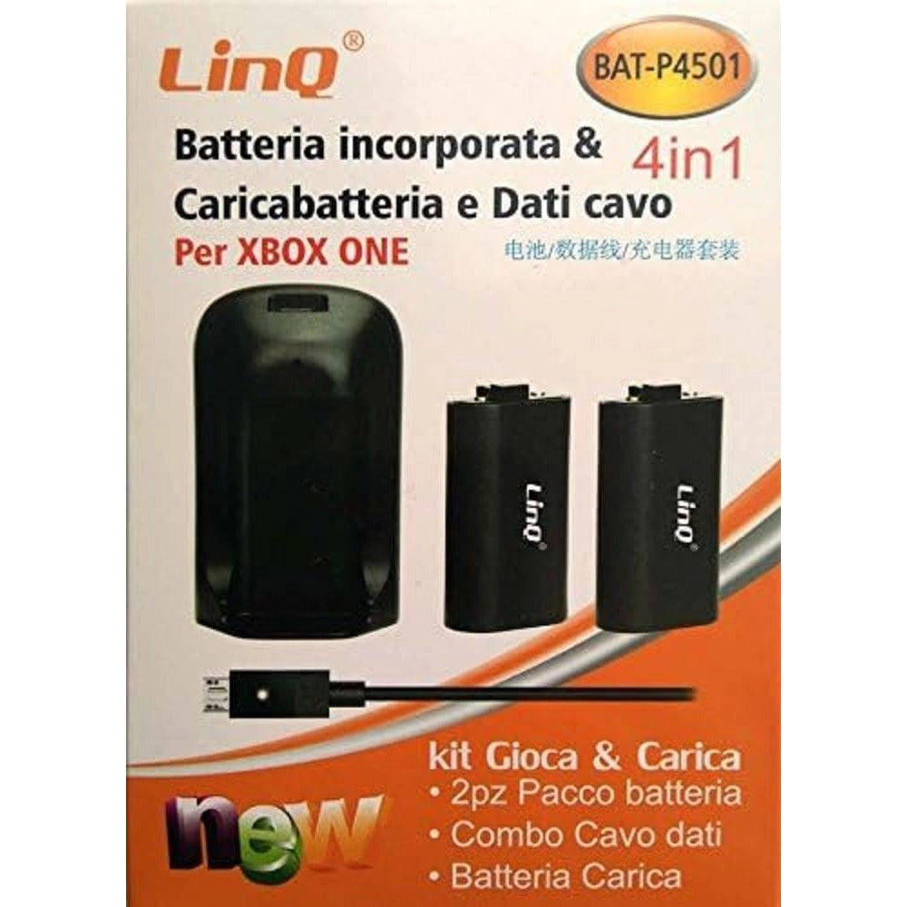 Trade Shop - Kit Caricabatteria Batterie Ricaricabili 4in1 Cavo Usb Per Controller Xbox One Bat-p4501 -