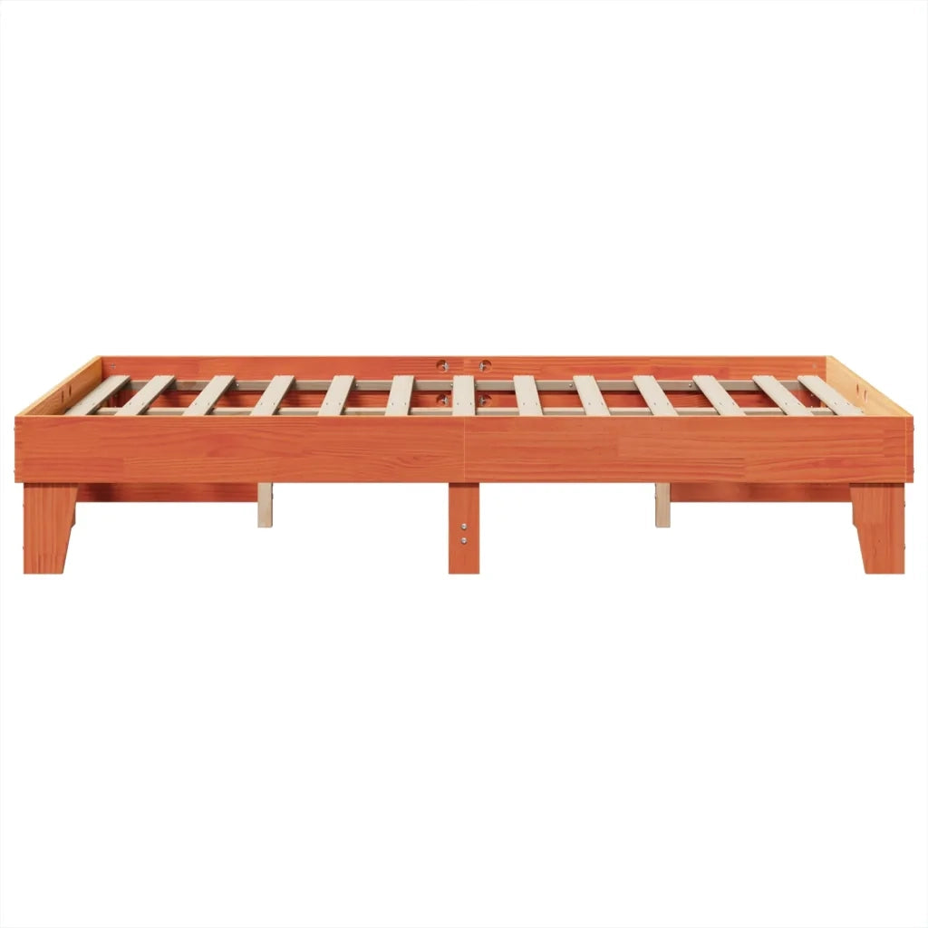 Letto senza Materasso Marrone Cera 120x200 cm in Legno di Pino