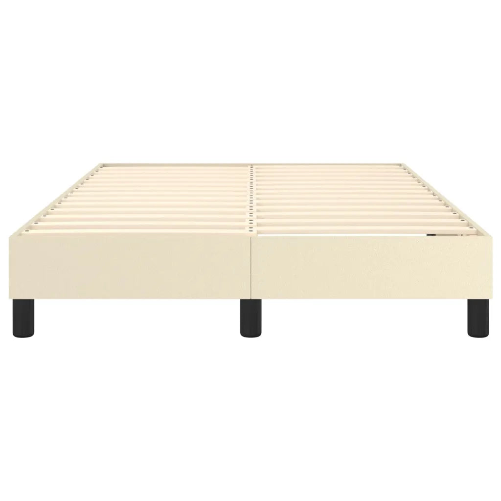 Struttura Letto a Rete a Molle-Giroletto Crema 120x200 cm in Similpelle 789200