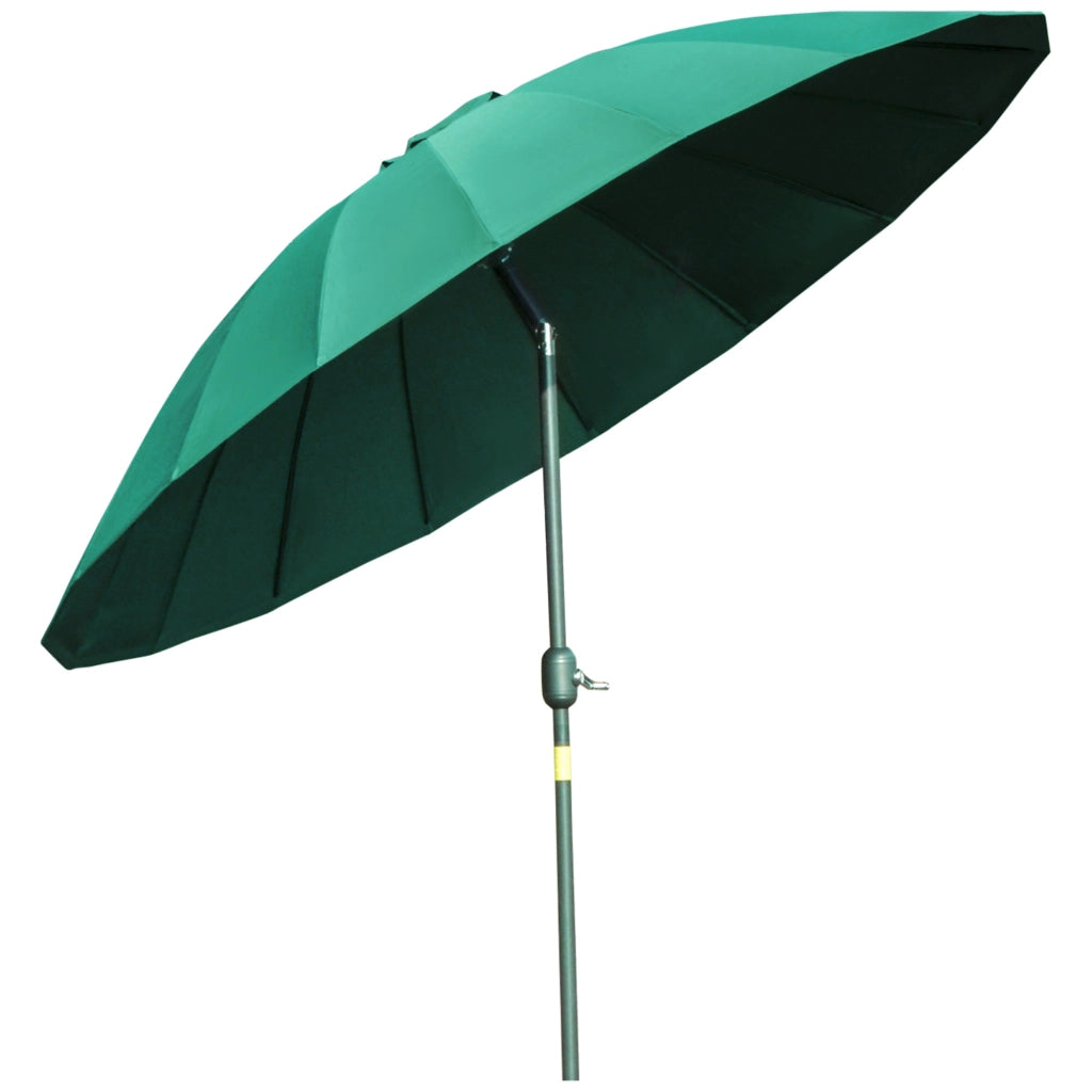 Ombrellone da Giardino ?250x240 cm con Manovella e Inclinazione Regolabile ¨C zephmum ¨C Verde