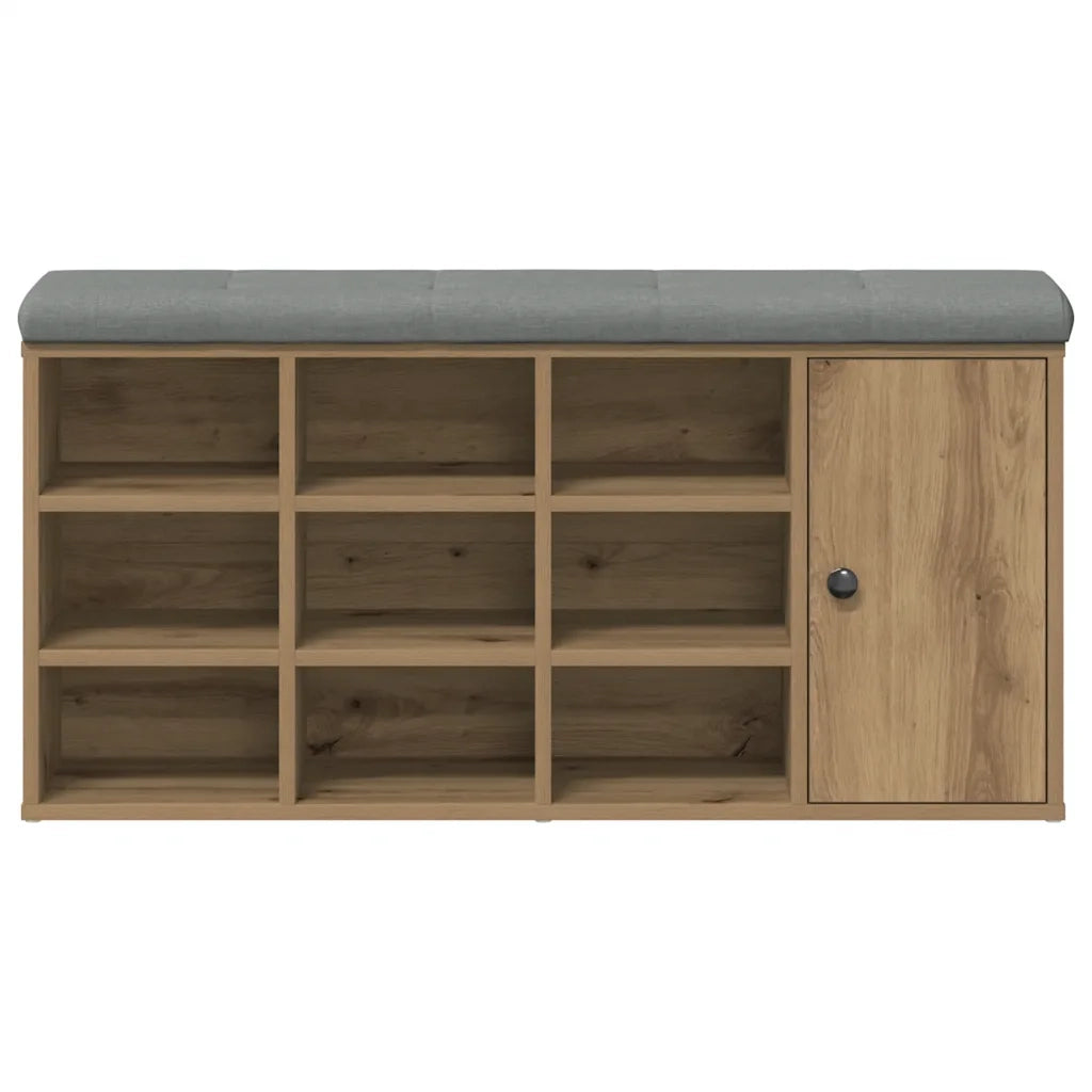 Panca Porta Scarpe-Sgabello-Panca Scarpiera Rovere Artigianale 102x32x50 cm Truciolato 411179