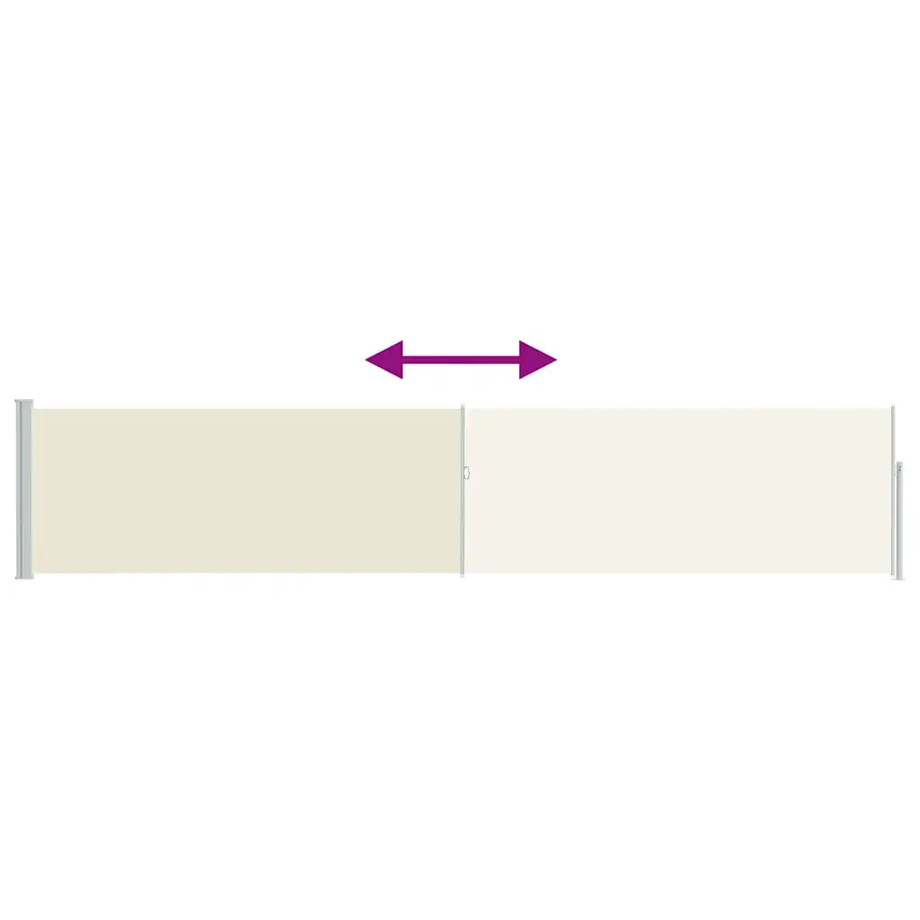 Tenda Laterale Retrattile per Patio 100x500 cm Crema cod mxl 23620