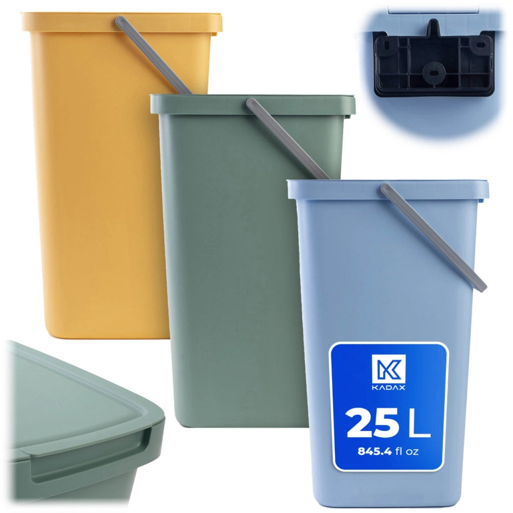KADAX Zestaw koszy SYSTEMA Q COLLECT 25L jasny zie