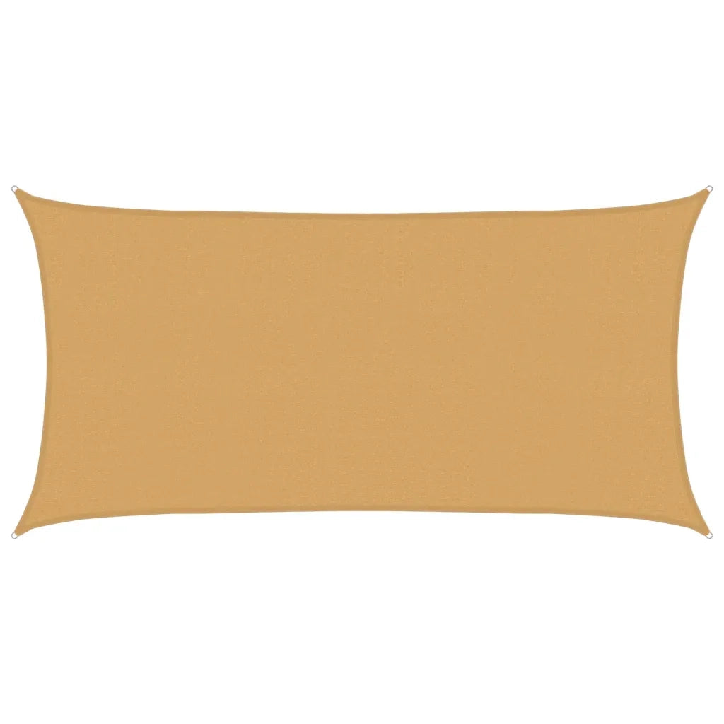 Vela Parasole | Telo Ombra | Vela da ombra 160 g/m2 Rettangolare Sabbia 2,5x5 m in HDPE