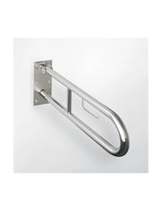 Maniglione U HELP 813 in acciaio satinato e supp. carta igienica 82,9 cm