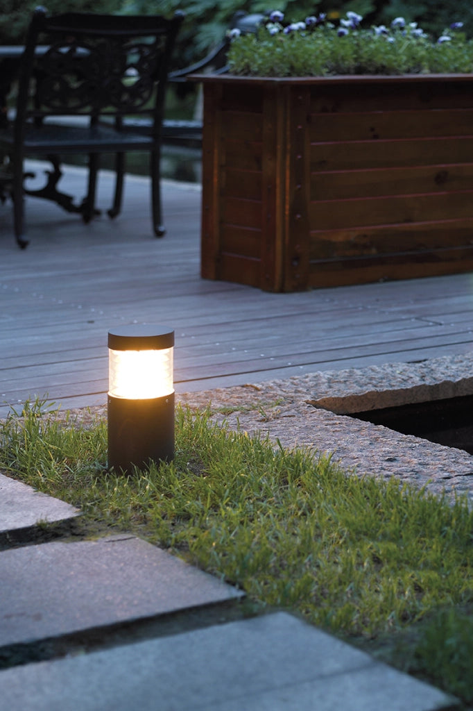 LARS Bollard Paletto LED da terra per esterno 15W 82° IP65 3000K Grigio 65cm - Rossini Illuminazione