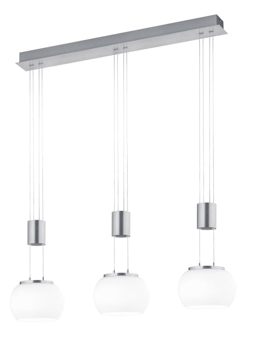 Lampada a Sospensione da Interno a LED in Alluminio Nichel Satinato