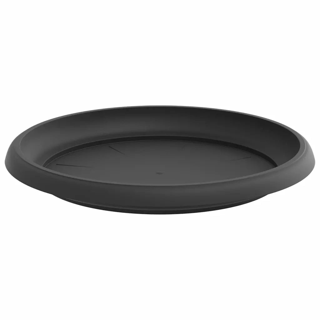 Vassoio Rotondo per Fiori 24 pcs Nero Ø 21,5 x 2,5 cm Plastica 42020324