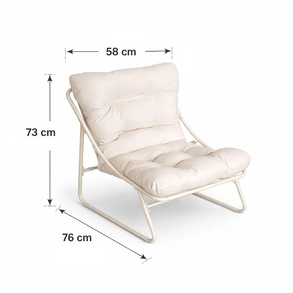 Set salotto da giardino Vivo, divano 2 posti + 2 poltrone + tavolino rettangolare, con cuscini
