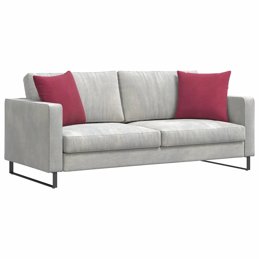 Cuscini da Divano 2 pcs Rosso Vino 45 x 45 cm Tessuto in Cords 42013933
