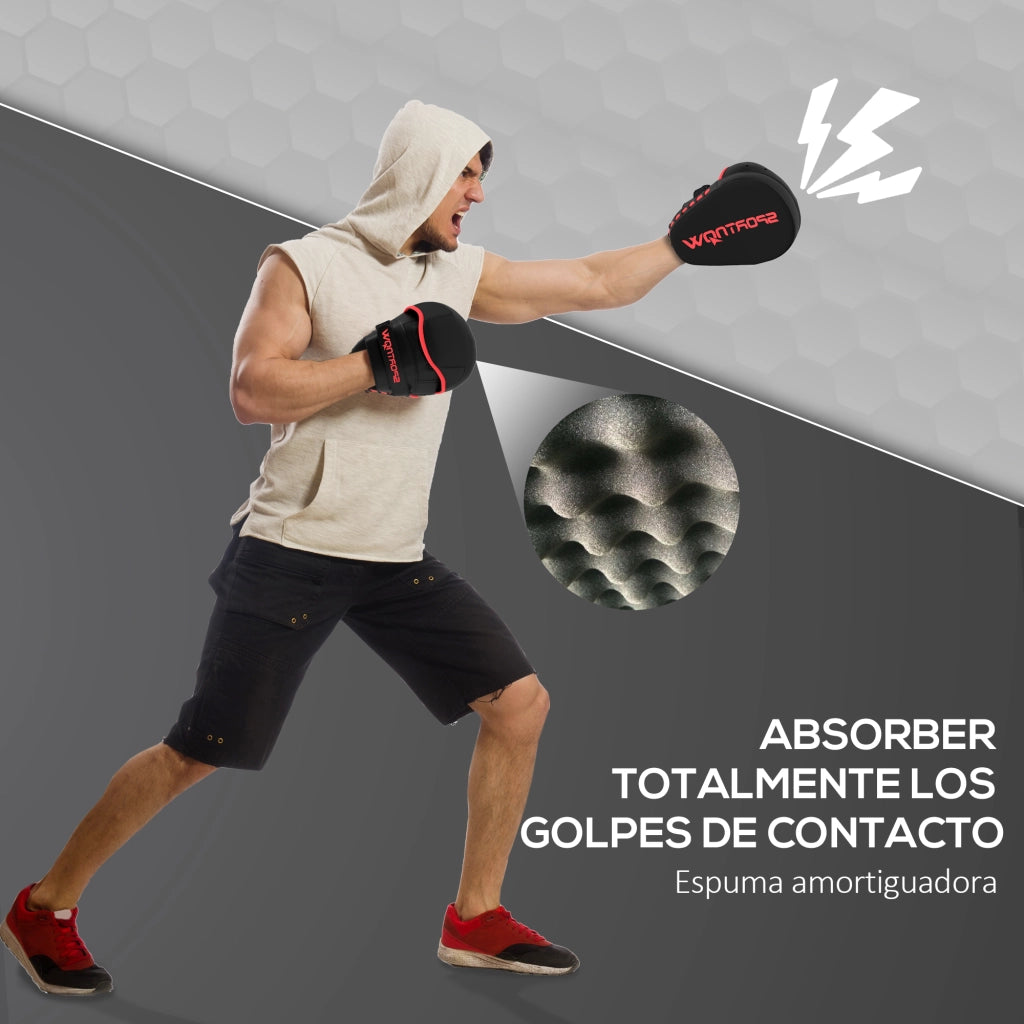 Manubri da Boxe Curvi per Allenamento Muay Thai MMA ¨C Zephmum ¨C Nero