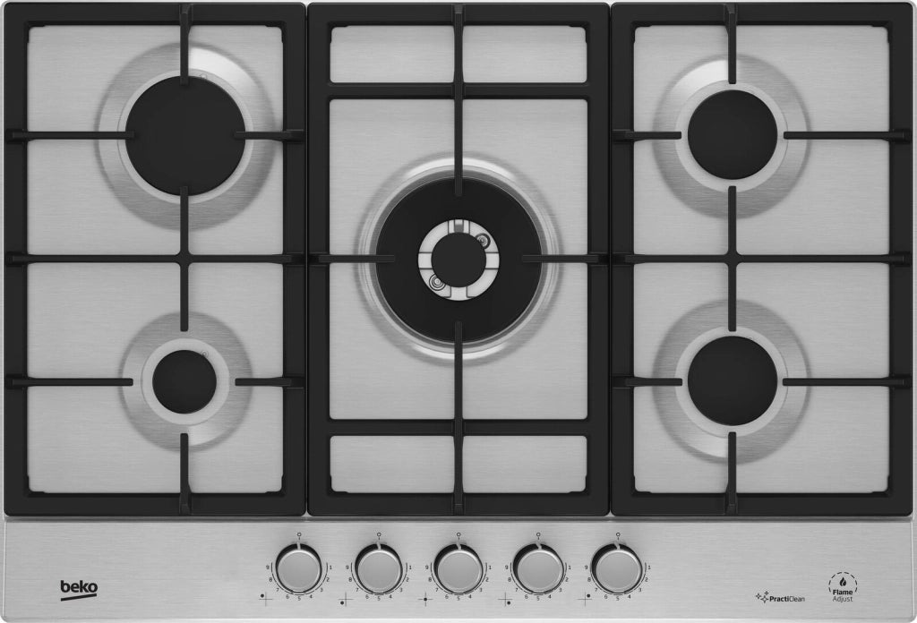 Beko HIAW75226SXE Acciaio inossidabile Da incasso 75 cm Gas 5 Fornello(i)