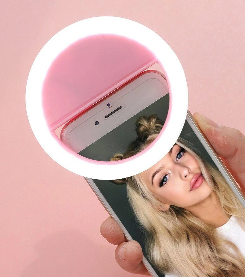ANELLO LUMINOSO A LED PER SELFIE TIK TOK LUCE RING LIGHT TELEFONO RICARICABILE