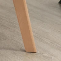 Set 2 Sedie per Sala da Pranzo Imbottite in Velluto con Braccioli e Gambe in Legno, Grigio