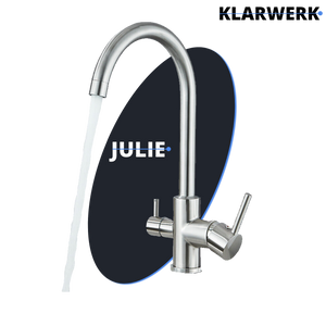 Felice | Rubinetto per acqua potabile a 3 vie in argento spazzolato premiu |Miscelatore cucina ad osmosi in acciaio inossidabile|Filtra 3 connessioni