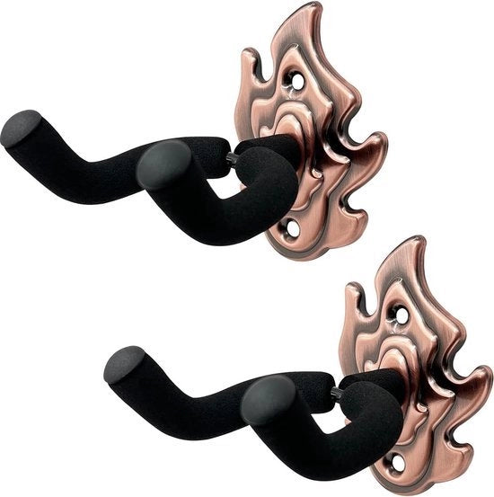 Houder per chitarra per parete - Supporto per chitarra metallico per 2 pezzi - Hanger per parete con viti per chitarra basso-chitarra-banjo-ukulele