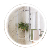 Specchio Bagno LED Tondo Antiappannante ¨C Zephmum ¨C Grigio 60x60 cm