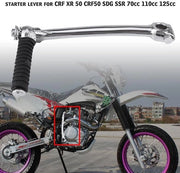 Kit di Avvio per Motocicletta - Acciaio Inossidabile - Maniglia di Avvio - Leggero - Portatile - Adatto per CRF XR 50 CRF50 SSR - Montaggio con diametro foro 13mm - Maniglia di Avvio