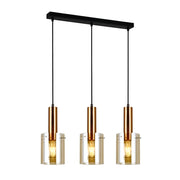 Lampadario Italux Sardo moderno ottone vetro 3xE27