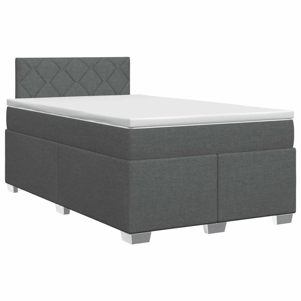 Letto box spring con materasso Grigio Scuro 120 x 200 cm 3450461