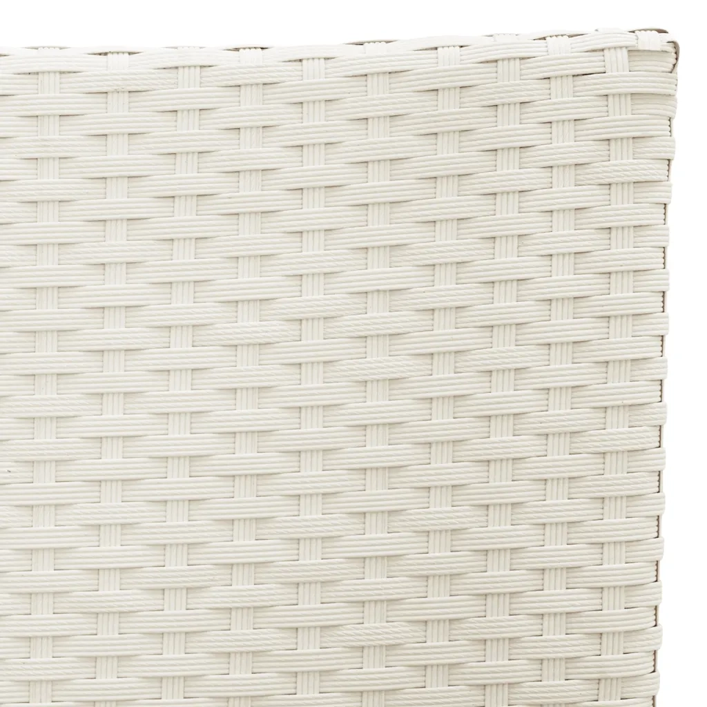 Sedie da Giardino con Cuscini 4 pz in Polyrattan Bianche cod mxl 23204