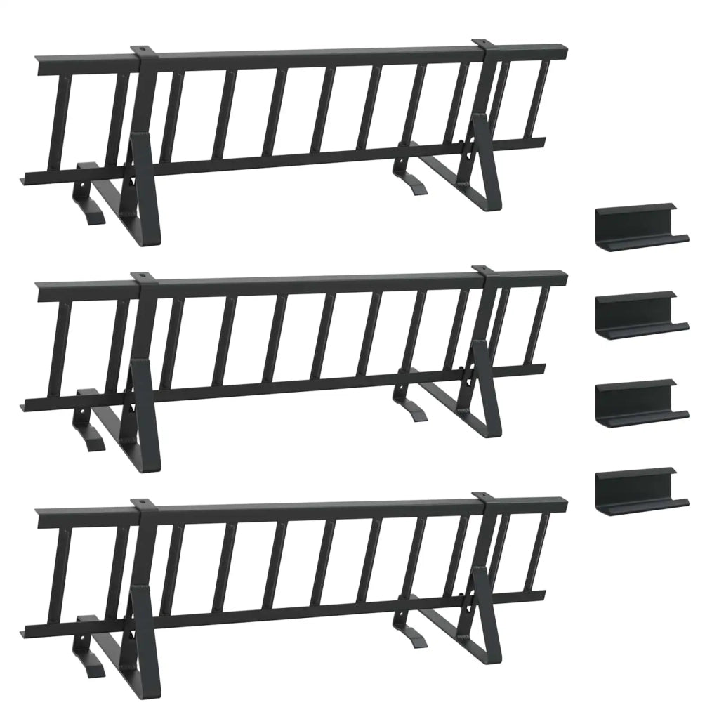 Guardia per neve sul tetto Nero 300 x 29,5 x 34,5 cm Acciaio