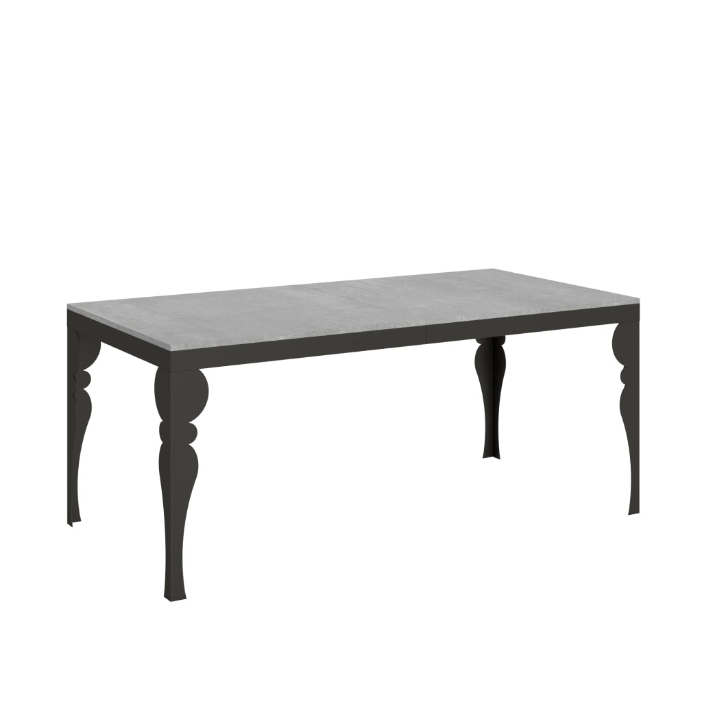 Tavolo allungabile 90x180/440 cm Paxor Evolution Cemento telaio Antracite