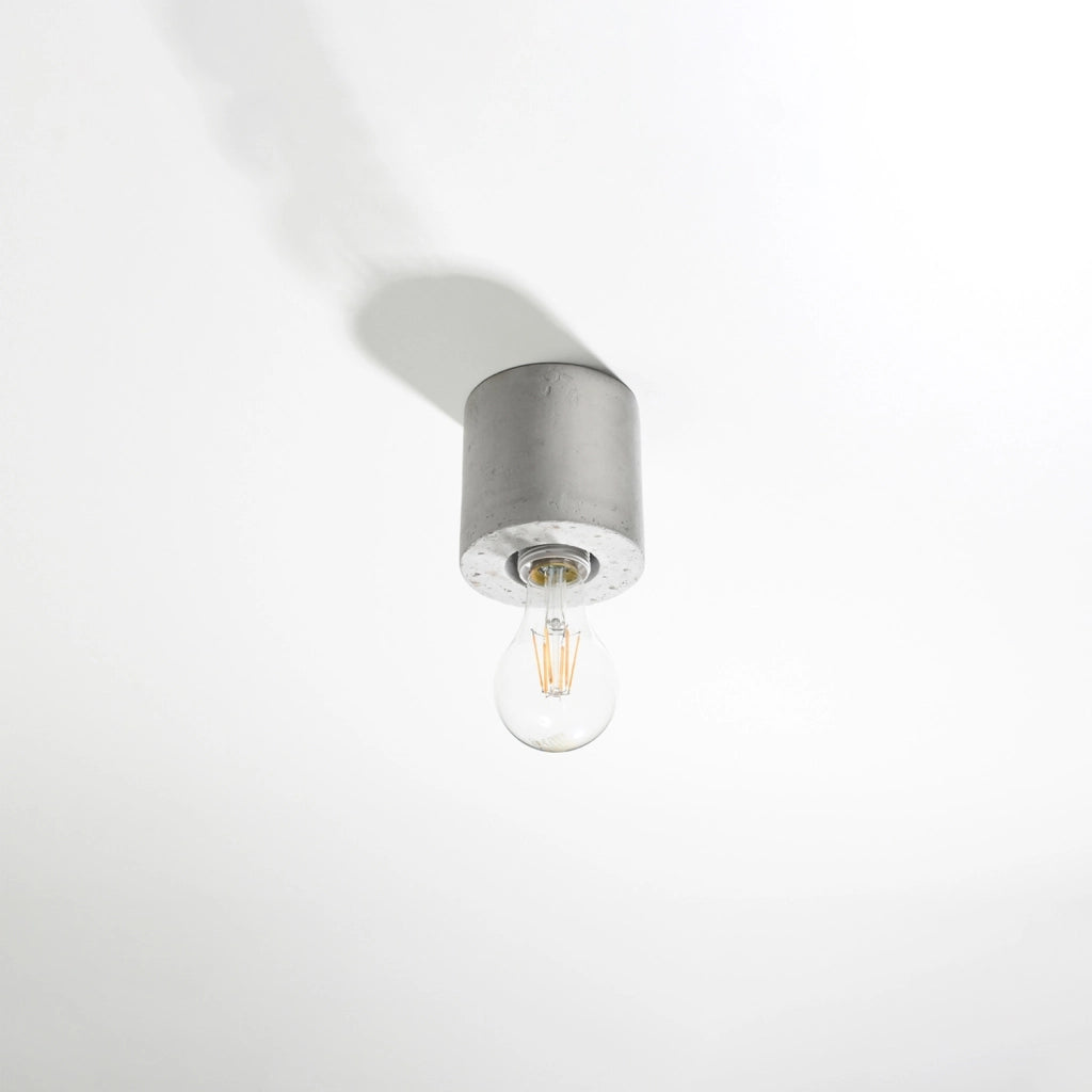 Spot soffitto DUARTE cemento grigio E27 orientabile Pure Lume