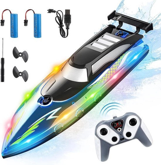 Batiscafo elettrico a 24 GHz alta velocità con 2 batterie ricaricabili - luce LED wireless - per bambini e adulti - uso esterno