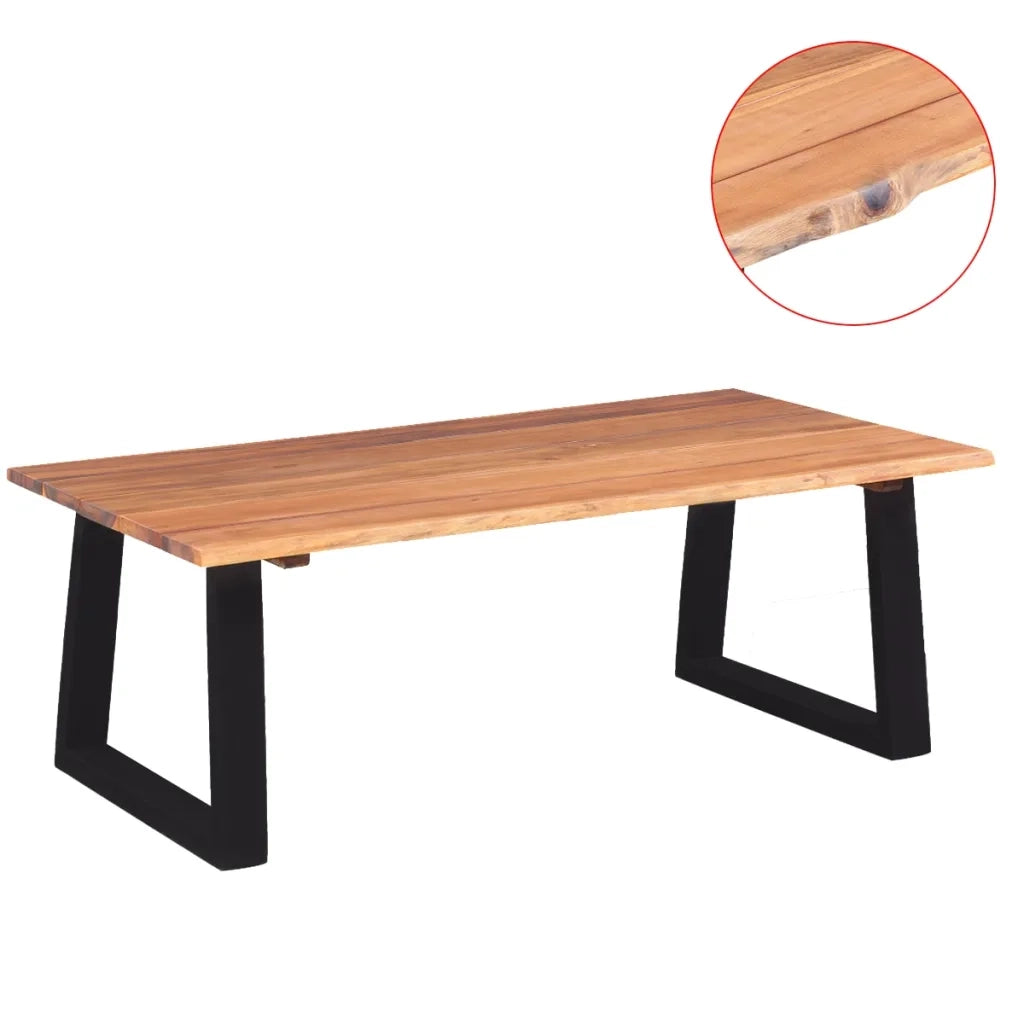Tavolino da CaffÃ¨ in Legno Massello di Acacia 110x60x40 cm cod mxl 20680