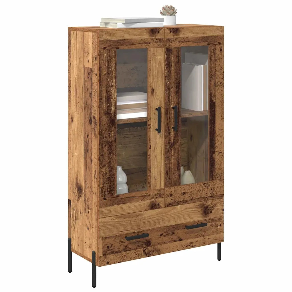 Credenza | Madia | Buffet da pranzo | Armadio da pranzo con cassetto Corona Legno vecchio 69,5 x 31 x 115 cm