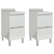 Set di 2 mobili da cucina commerciali da 96 cm con 2 cassetti in acciaio inox 02_0000007