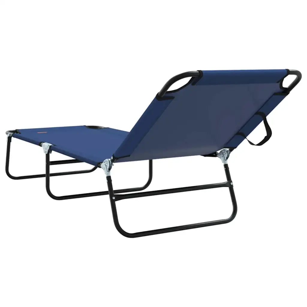 Lettino prendisole pieghevole Blu 188 x 57 x 86,5 cm Poliestere 42003140