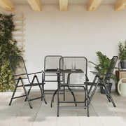 Set da Pranzo da Giardino 5pz Antracite in Rete Metallicacod mxl 131629