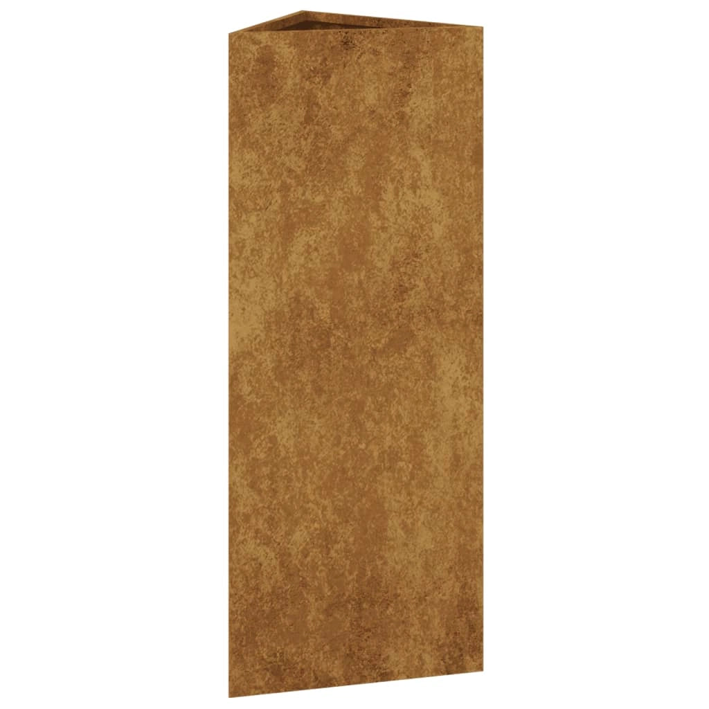 Fioriera rialzata per piante fiori terrazza giardino 30 x 26 x 75 cm acciaio corten marrone 02_0037481