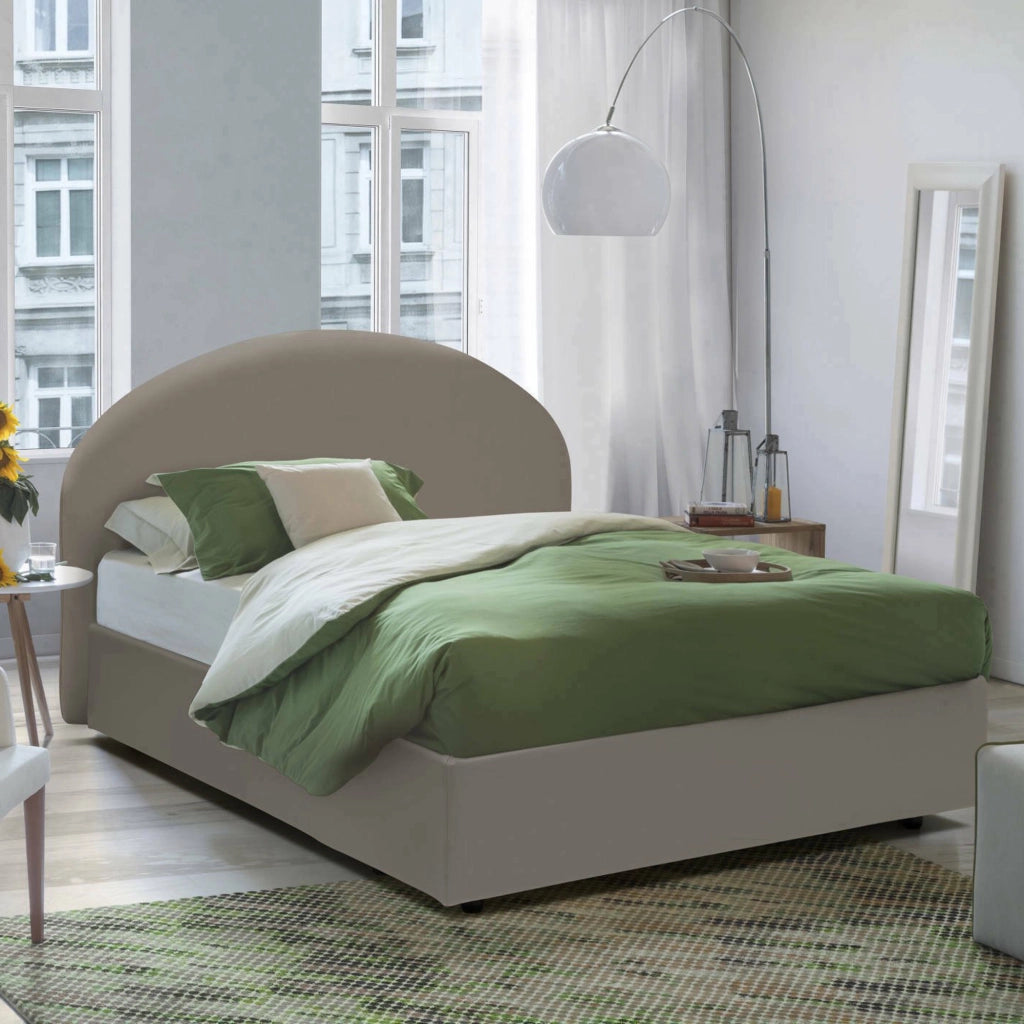 Letto Matrimoniale Ayur, Letto Matrimoniale Materasso Incluso Made in Italy, Grigio